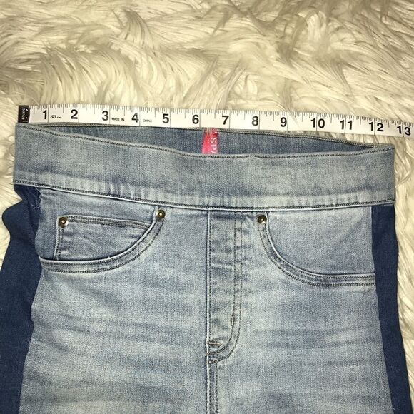 Spanx Distressed Skinny Jeans with Side Stripe Stretch Pull-On Shaping size XS - Picture 7 of 10